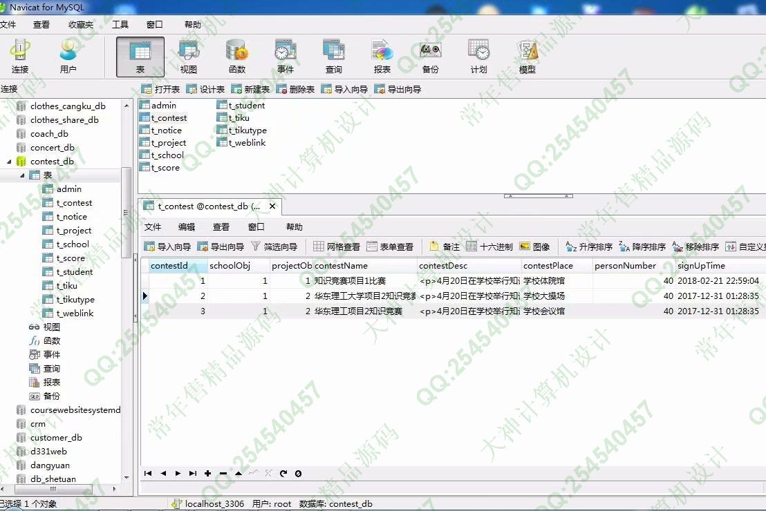 计算机源码设计实例-896大神SSM知识竞赛管理系统响应式网站设计截图