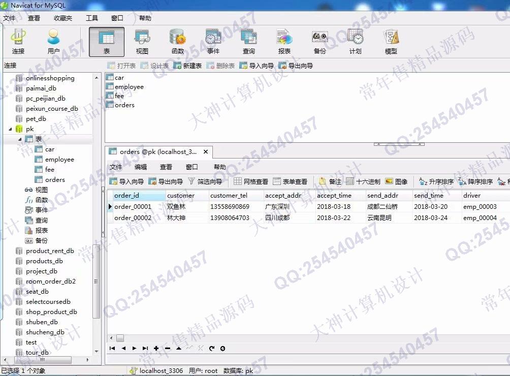 计算机源码设计实例-900JSP基于SSH2物流企业订单管理系统截图