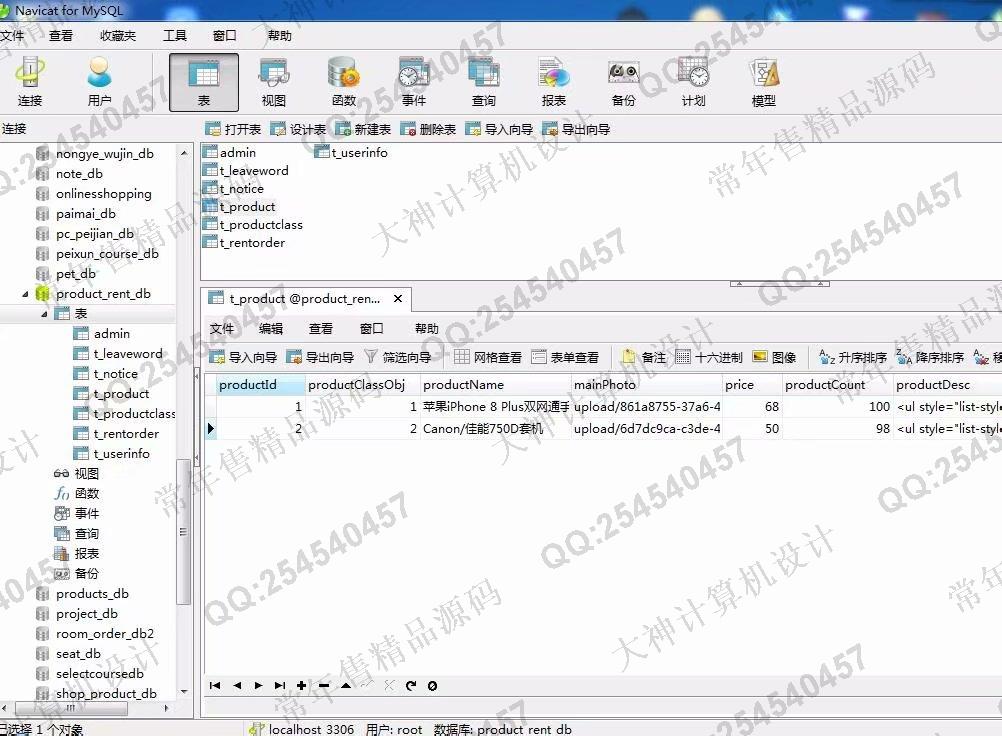 计算机源码设计实例-904大神JSP_SSM_Bootstrap电子设备租赁系统设计截图
