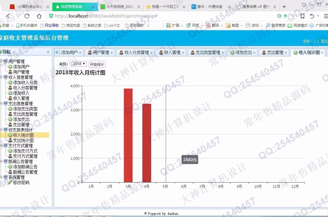 计算机源码设计实例-917大神JSP基于SSM家庭财务收支管理系统截图