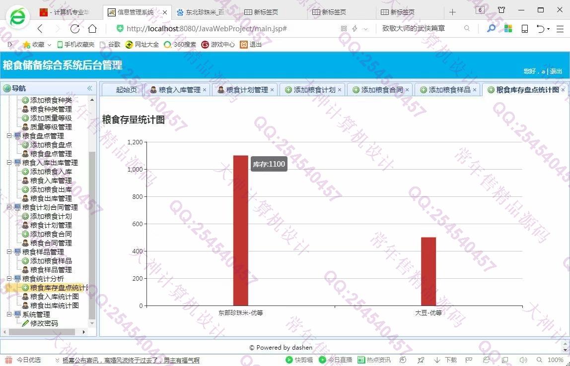 计算机源码设计实例-974大神JSP基于SSM粮食储备库存管理系统截图