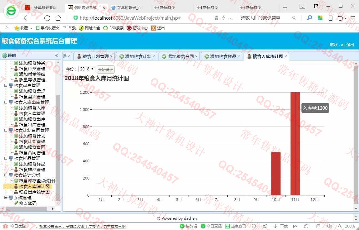 计算机源码设计实例-974大神JSP基于SSM粮食储备库存管理系统截图
