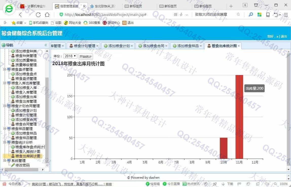 计算机源码设计实例-974大神JSP基于SSM粮食储备库存管理系统截图