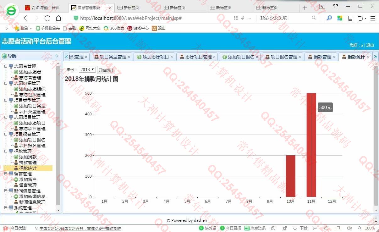 计算机源码设计实例-978大神JSP基于SSM志愿者服务平台截图