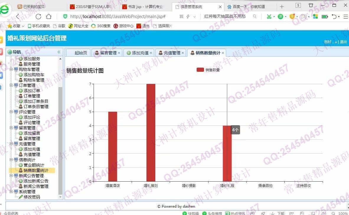 计算机源码设计实例-993大神JSP基于SSM婚礼策划网站设计截图