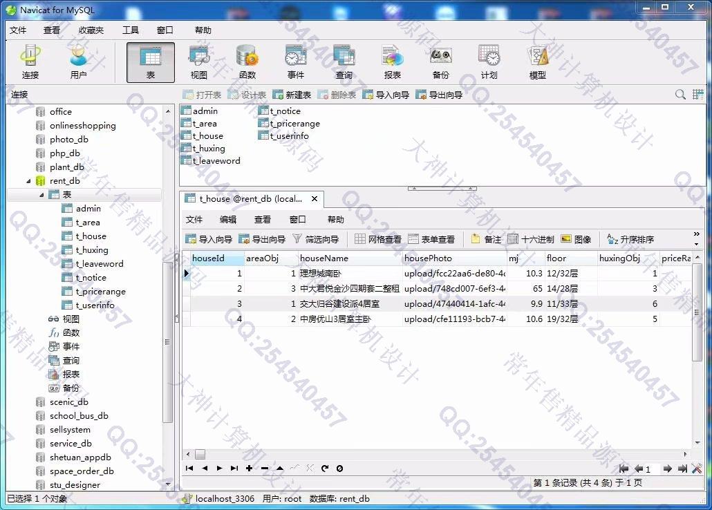 计算机源码设计实例-1018大神SSM逍遥长租公寓管理房源发布平台截图