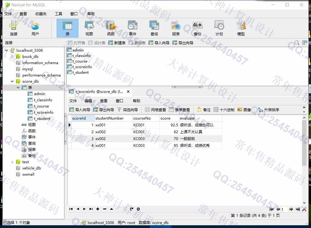 计算机源码设计实例-1065大神微信小程序学生成绩查询app设计后端SSM截图