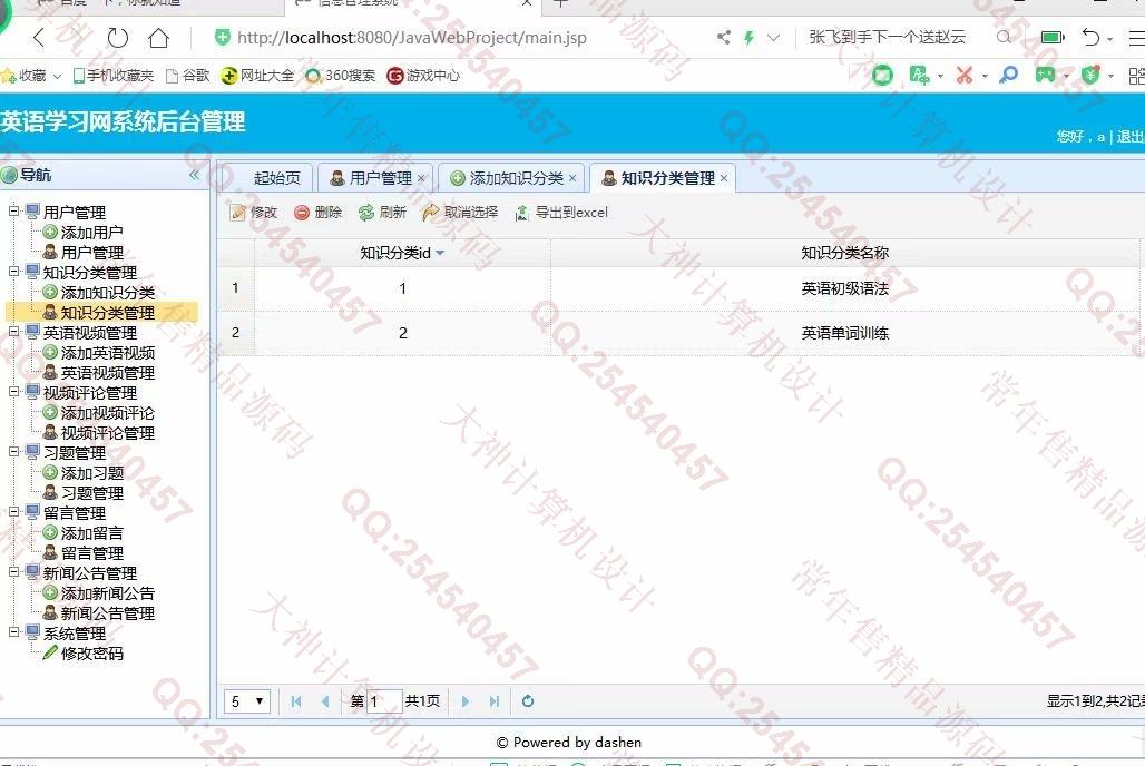 计算机源码设计实例-1074JSP基于SSM多媒体英语学习网站设计截图