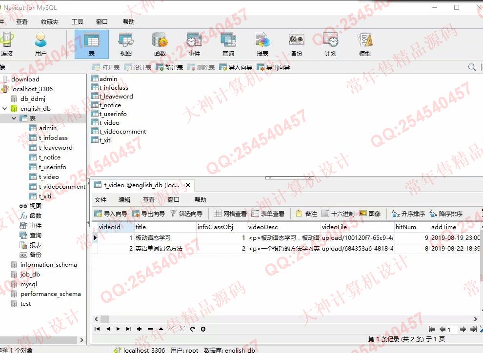 计算机源码设计实例-1074JSP基于SSM多媒体英语学习网站设计截图