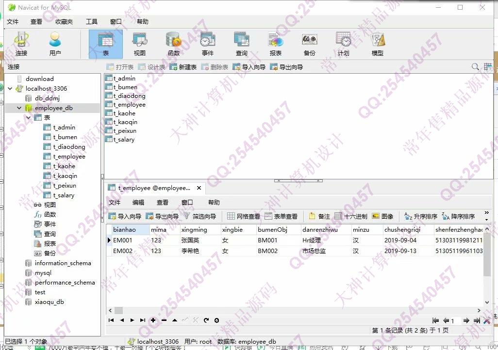 计算机源码设计实例-1081大神ThinkPHP公司员工考勤工资考核系统截图