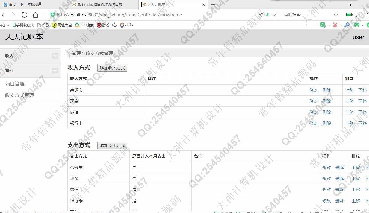 计算机源码设计实例-1119JSP基于SSM个人记账本理财管理系统截图