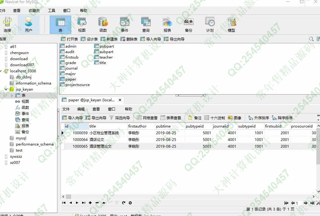 计算机源码设计实例-1139基于jsp+servlet+layui教师科研论文管理系统截图