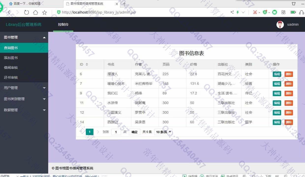计算机源码设计实例-1165基于jsp+servlet+layui+mysql图书借阅管理系统截图