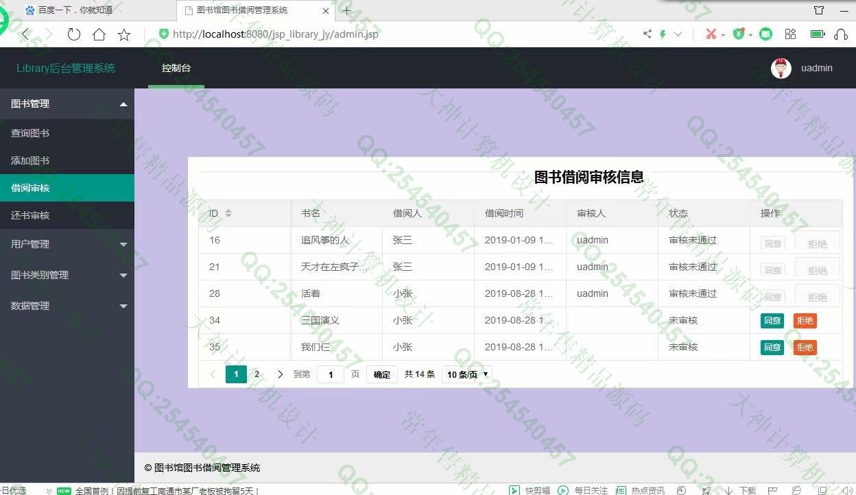 计算机源码设计实例-1165基于jsp+servlet+layui+mysql图书借阅管理系统截图