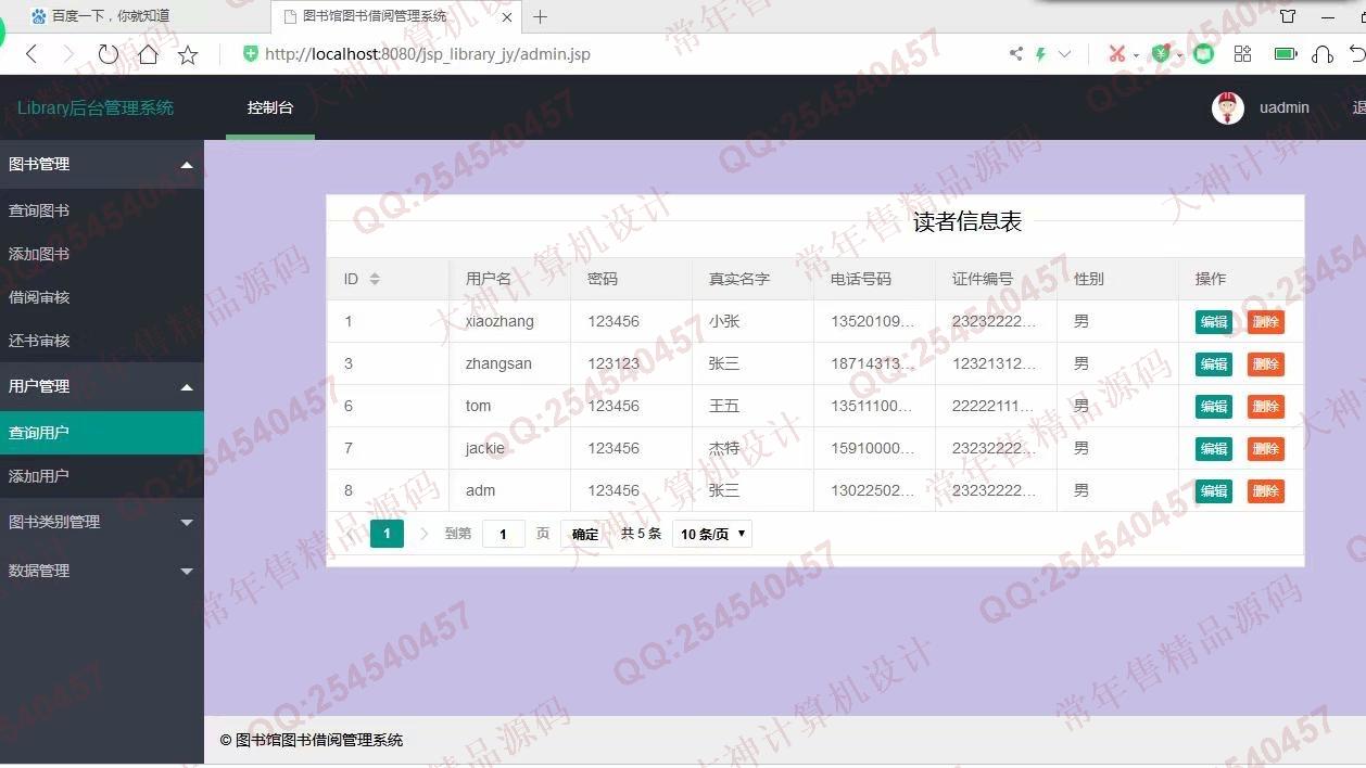 计算机源码设计实例-1165基于jsp+servlet+layui+mysql图书借阅管理系统截图