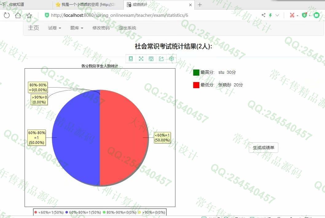 计算机源码设计实例-1168JSP基于SpringMVC在线考试系统设计截图
