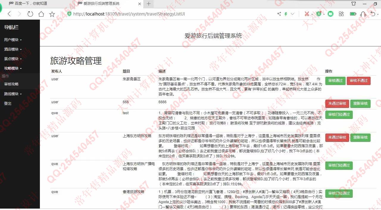 计算机源码设计实例-1189基于Springboot旅游信息网站酒店景点预订网设计截图