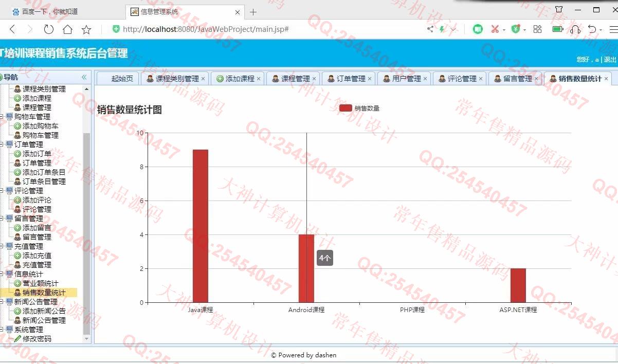 计算机源码设计实例-1192大神JSP基于SSM的IT培训课程销售购物网带文档【定制】截图