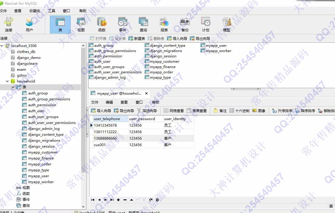 计算机源码设计实例-1226Python基于Django家政服务管理系统设计截图