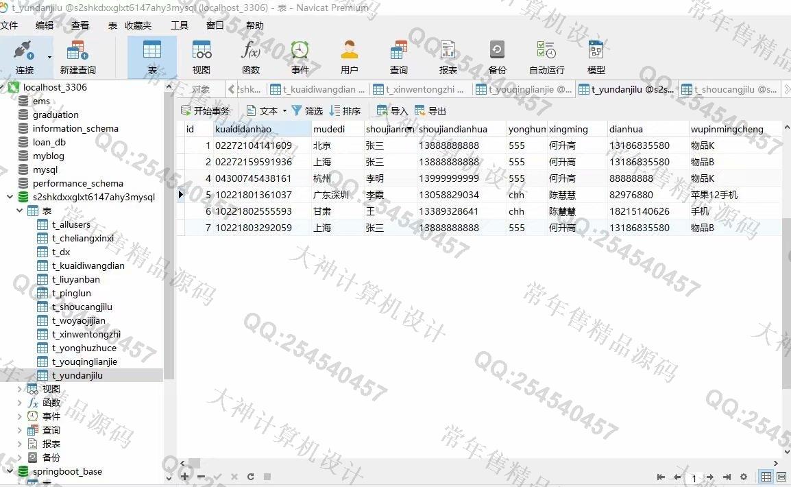 计算机源码设计实例-1253JSP基于SSH2快递寄件仓库物流配送管理系统设计截图