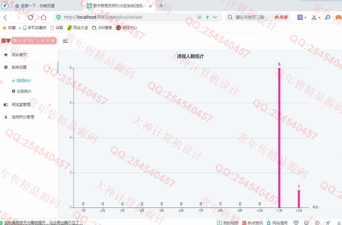 计算机源码设计实例-1261基于Springboot+FreeMarker+JPA图书馆座位占座预约系统设计截图
