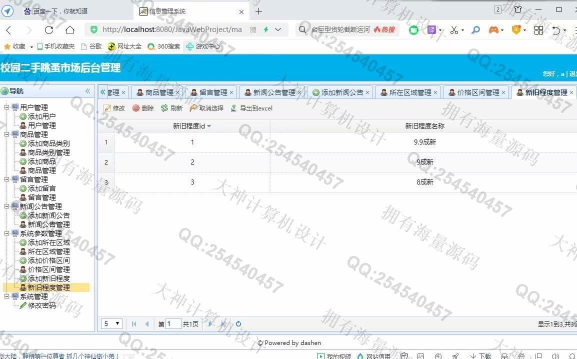 计算机源码设计实例-1276大神基于Vue+SSM+Mysql校园二手交易跳蚤市场设计截图