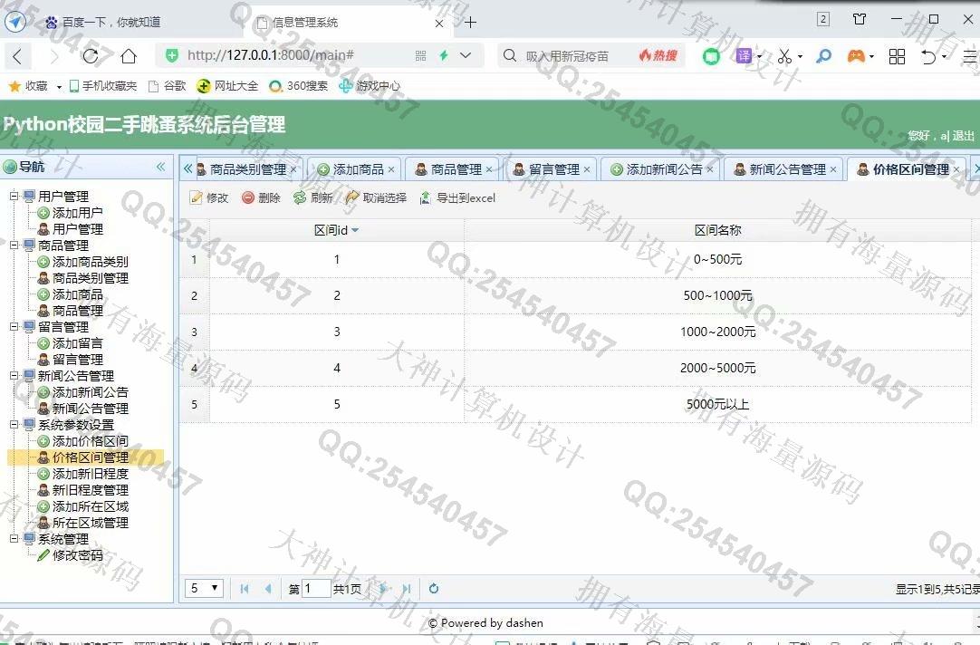 计算机源码设计实例-1277大神Python基于Django校园二手交易跳蚤市场设计截图
