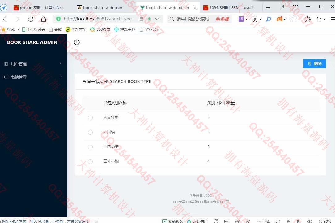 计算机源码设计实例-1290基于Springboot+Vue书屋图书书籍分享系统设计截图