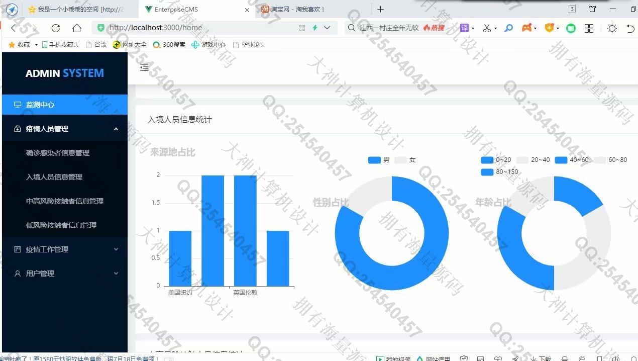 计算机源码设计实例-1294基于Idea开发Springboot+Vue疫情防控管理系统截图