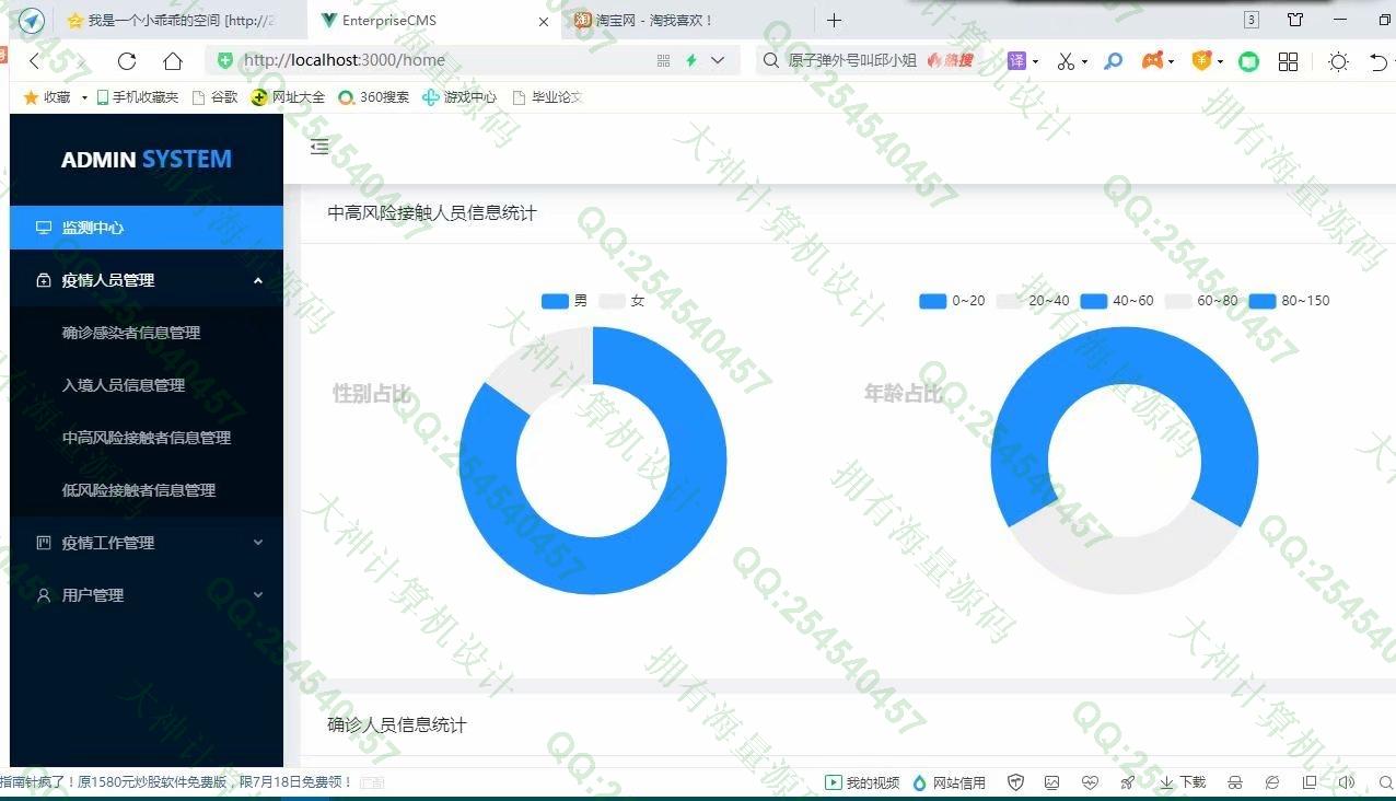 计算机源码设计实例-1294基于Idea开发Springboot+Vue疫情防控管理系统截图
