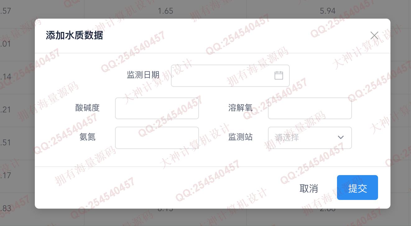 计算机源码设计实例-1313基于Springboot+Vue+Python深度神经网络学习算法水质管理预测系统设计截图