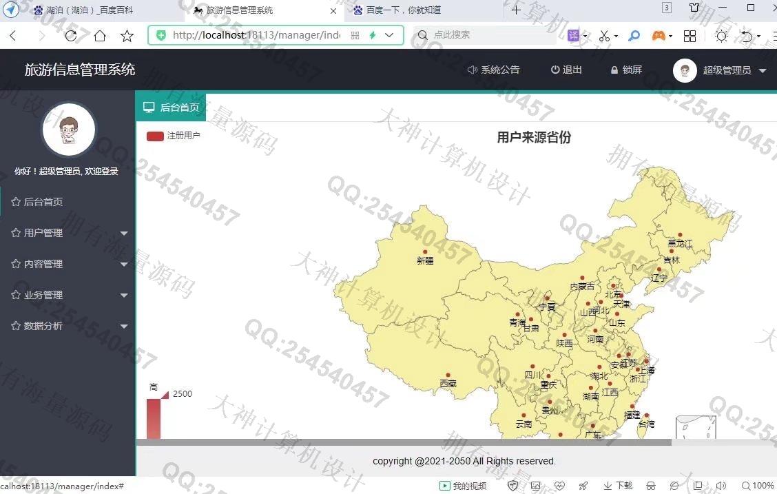 计算机源码设计实例-1316基于Springboot+Layui旅游景点线路酒店预定网站设计截图