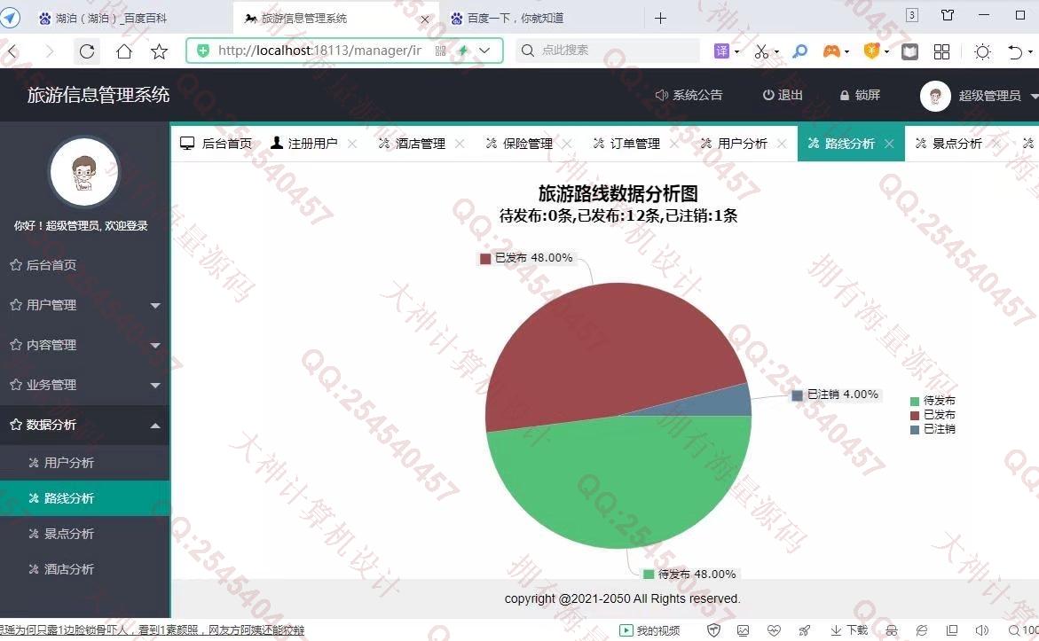 计算机源码设计实例-1316基于Springboot+Layui旅游景点线路酒店预定网站设计截图