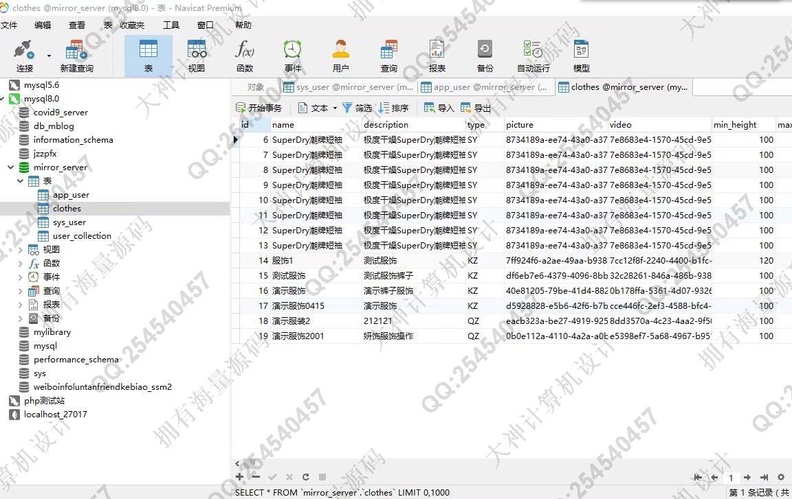计算机源码设计实例-1317基于Springboot+Vue网上试衣镜服装穿搭网站设计截图