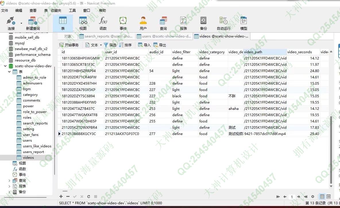 计算机源码设计实例-1324基于SpringCloud分布式微服务+微信小程序实现短视频社交app设计截图