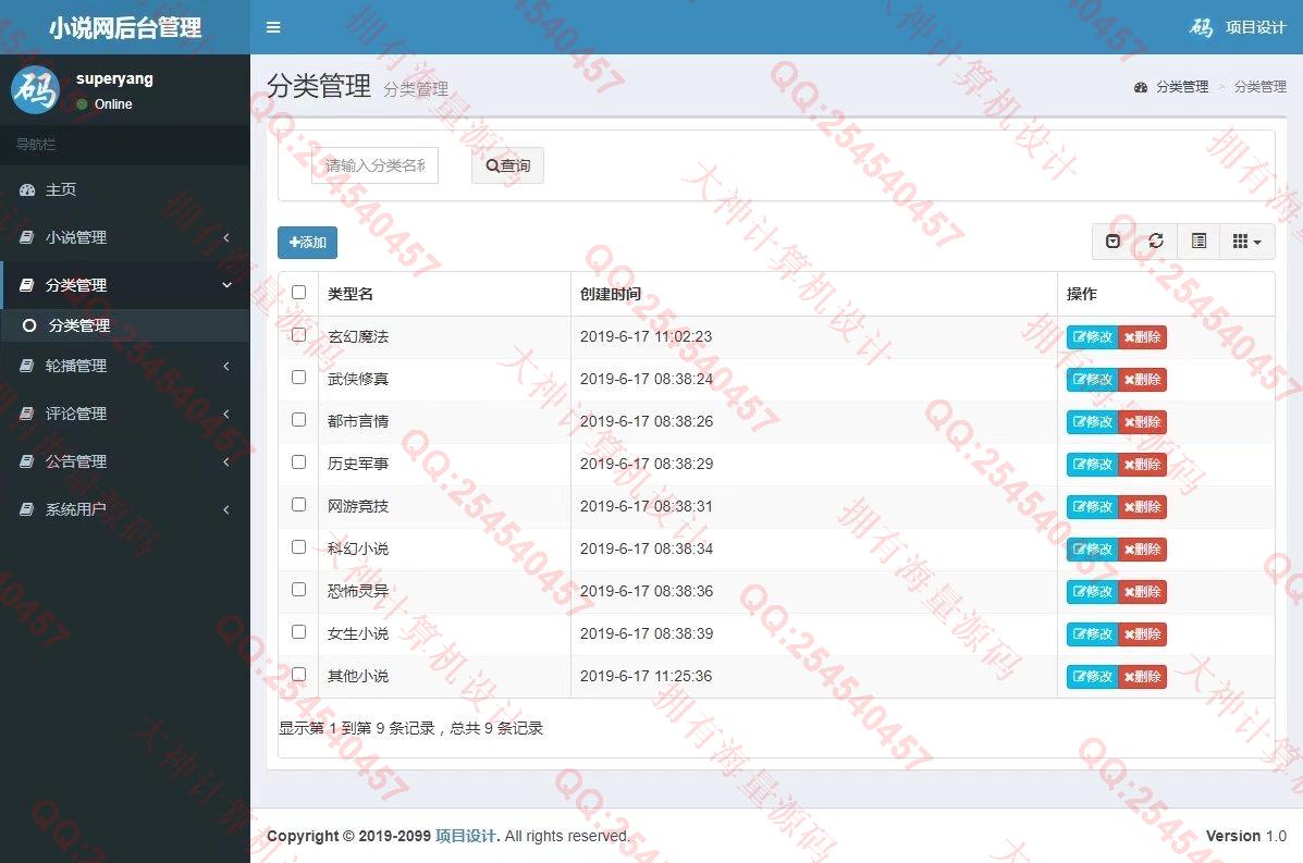 计算机源码设计实例-1336基于SSM小说阅读网站设计小说爬虫设计带文档截图