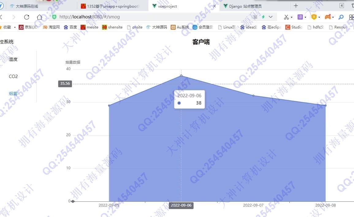 计算机源码设计实例-1353基于Django+Vue前后端分离环境监测数据分析可视化设计截图
