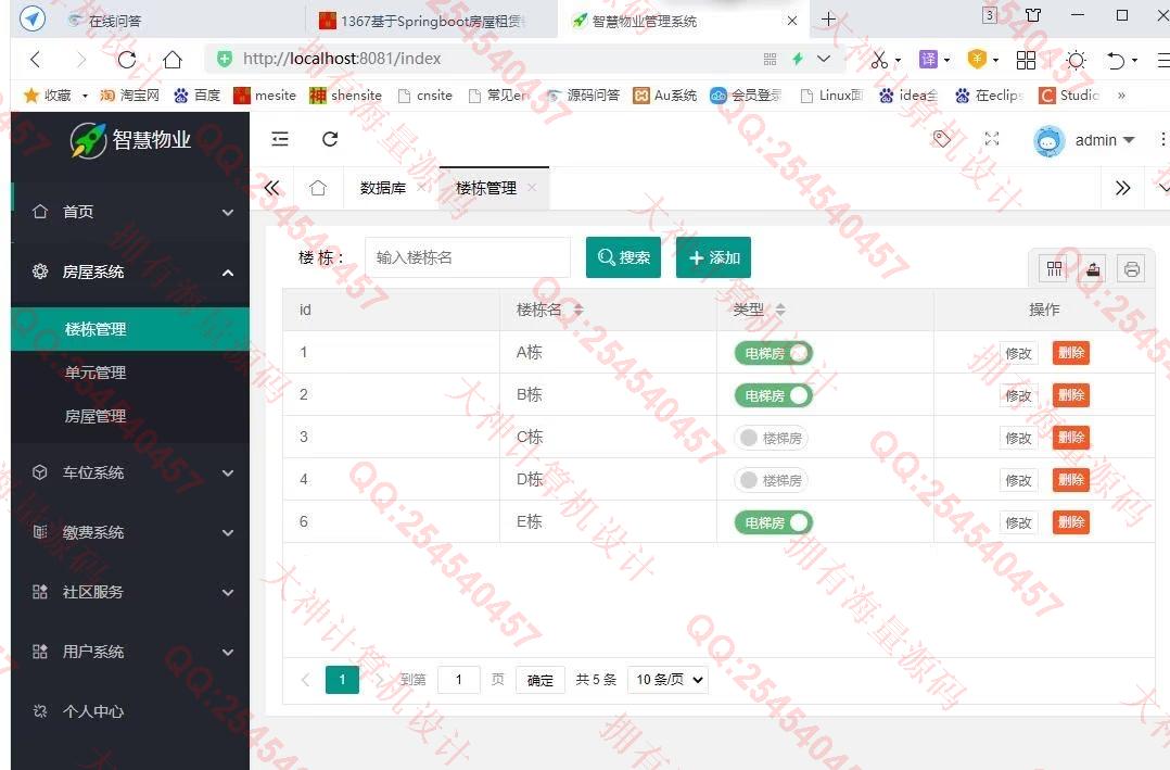 计算机源码设计实例-1368基于Springboot+LayUI前后端分离小区物业管理系统截图