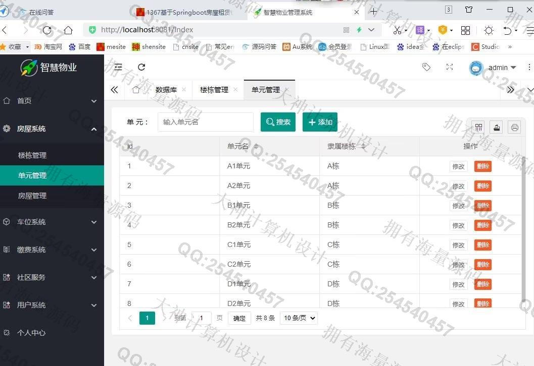 计算机源码设计实例-1368基于Springboot+LayUI前后端分离小区物业管理系统截图