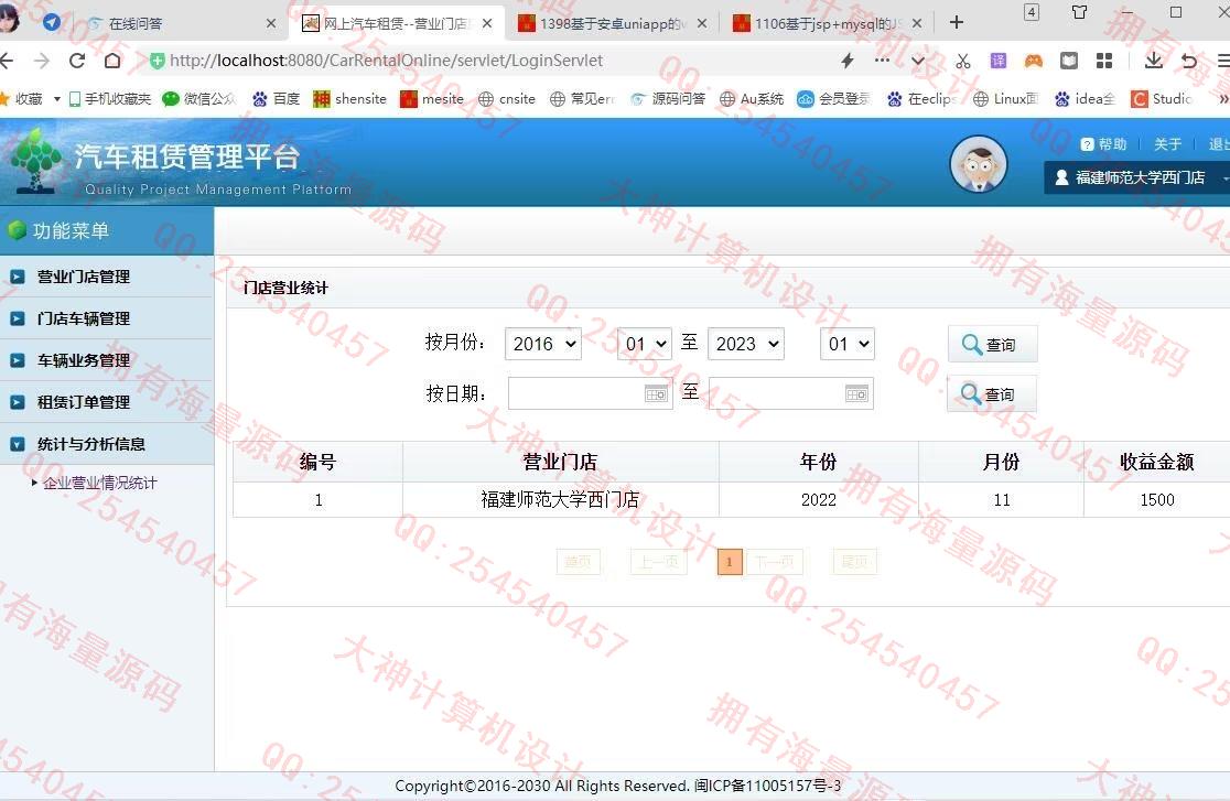 计算机源码设计实例-1399基于jsp+servlet+mysql汽车租赁网站设计截图