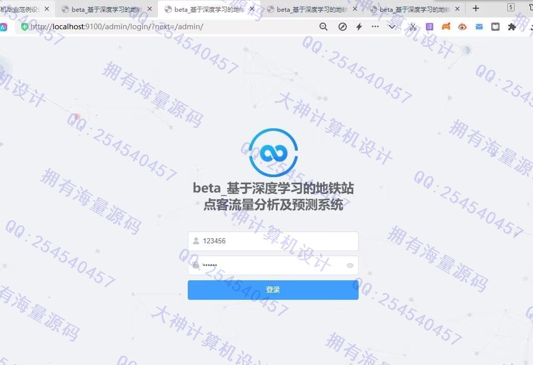 计算机源码设计实例-1478基于LSTM深度学习算法地铁站点客流量分析及预测系统设计截图