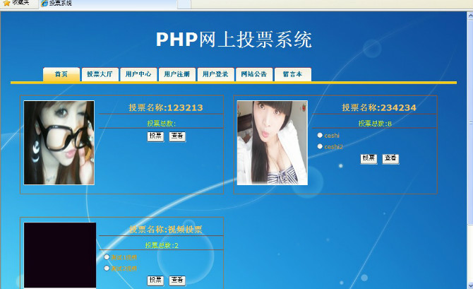 Դʵ-PHP_004ͶƱͶƱϵͳͼ
