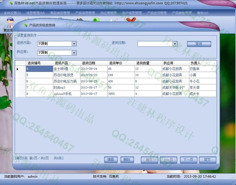 计算机源码设计实例-440大神vb.net基于winform产品进销存管理系统 截图