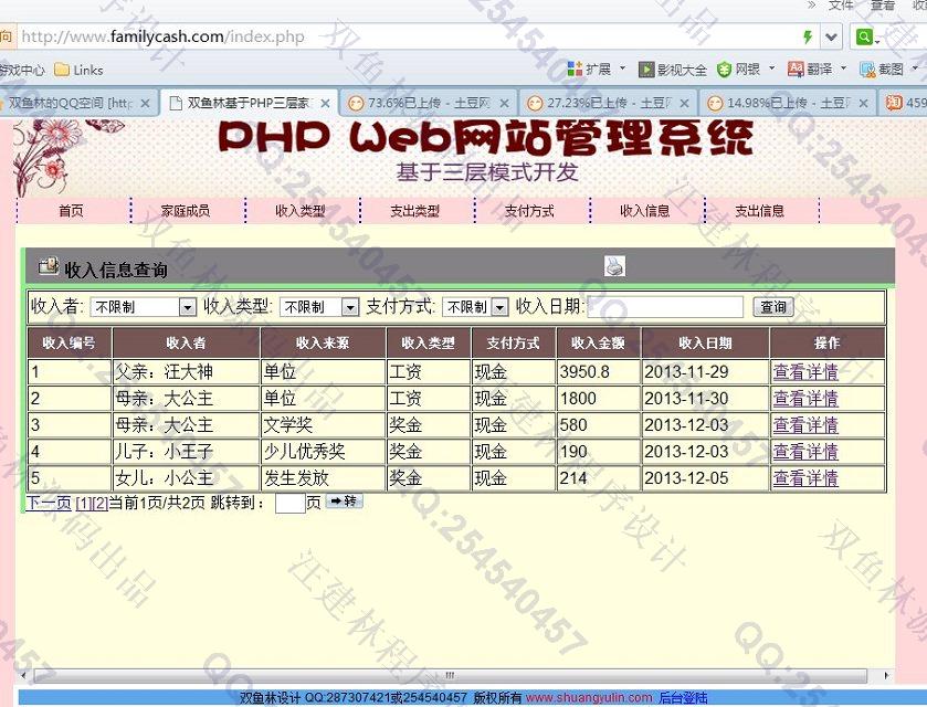 计算机源码设计实例-462大神PHP基于MVC三层家庭财务管理系统截图