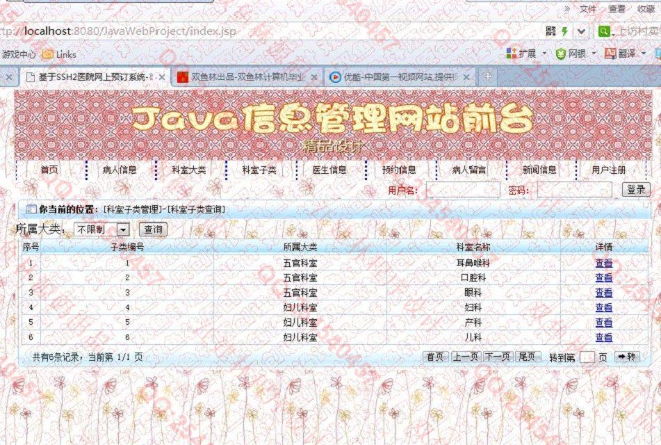 Դʵ-505JSPSSH2ҽԺԤԼϢվϵͳͼ