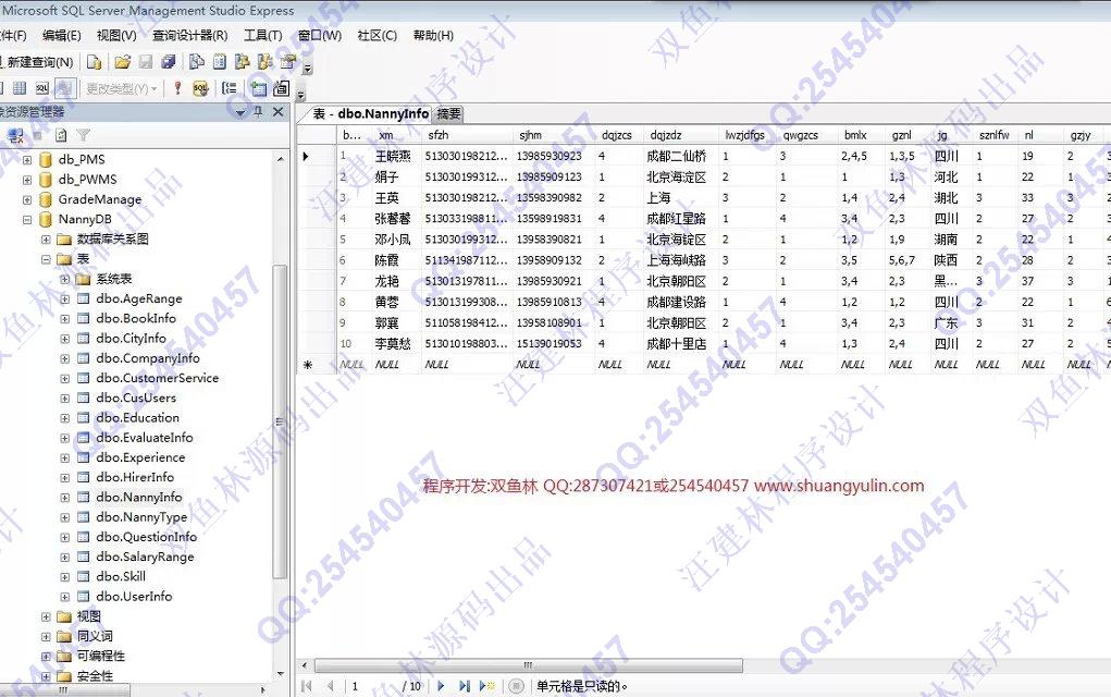 计算机源码设计实例-553大神asp.net保姆家政服务信息网站设计截图
