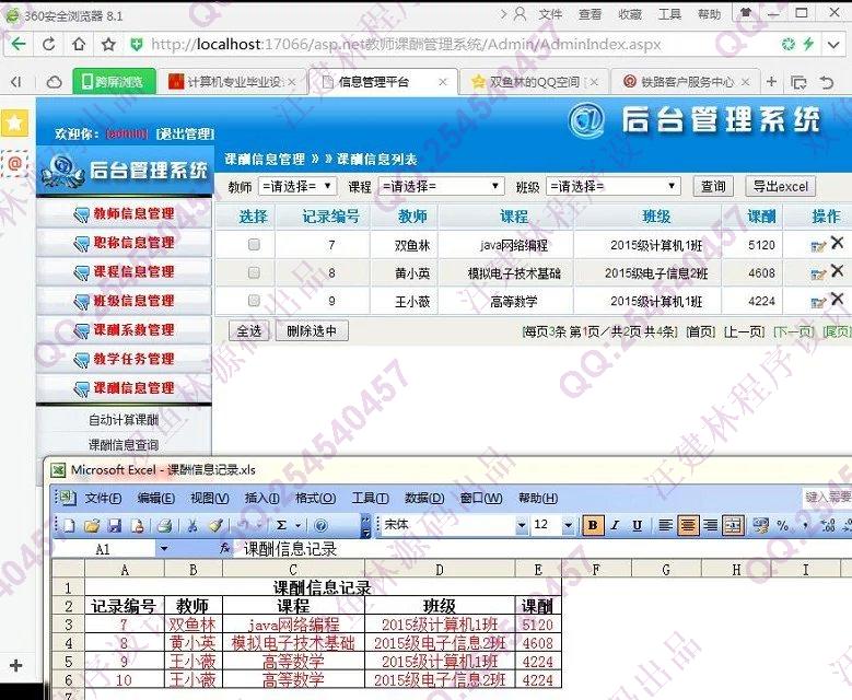 计算机源码设计实例-594asp.net基于web的高校教师课酬管理系统截图
