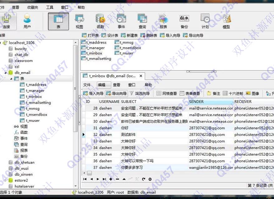 计算机源码设计实例-631JavaWeb基于servlet简单电子邮件系统截图