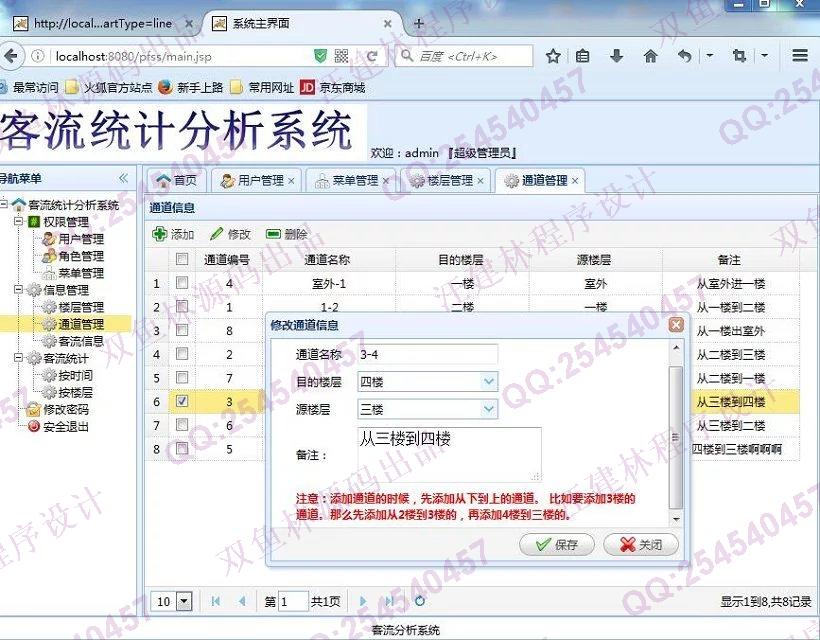 计算机源码设计实例-646JSP_Servlet某综合体客流统计分析系统截图
