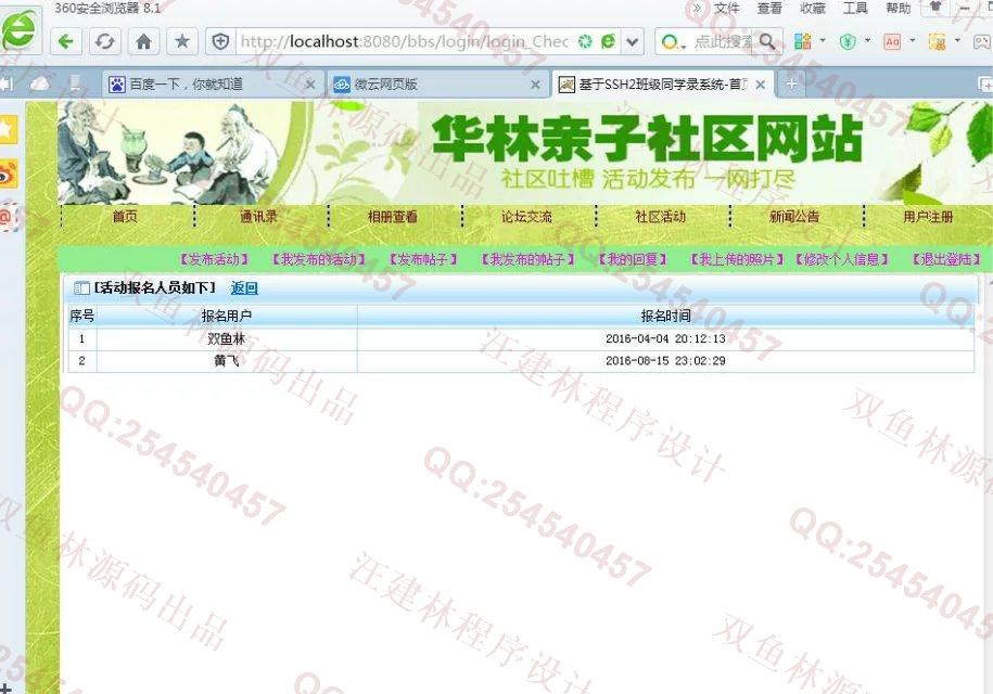 计算机源码设计实例-M008大神JSP基于SSH2亲子社区论坛bbs网站设计截图